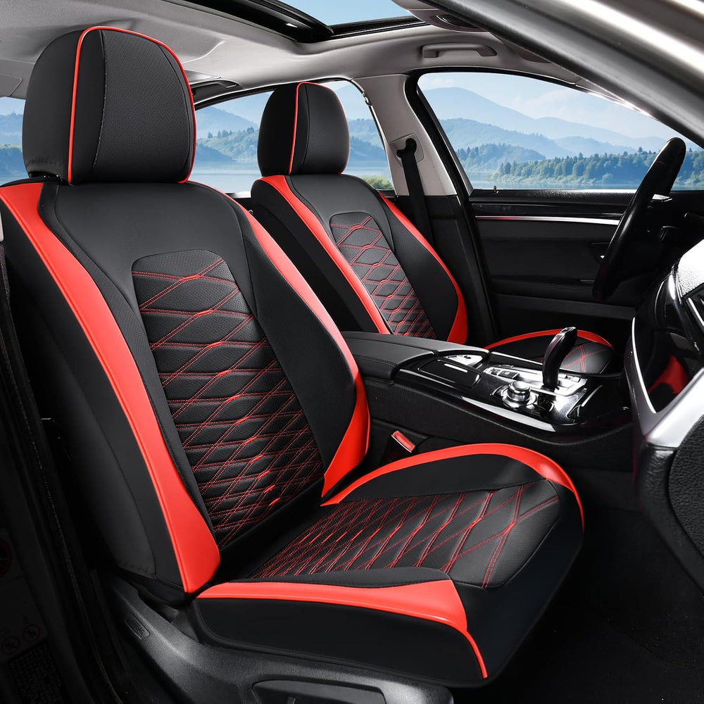 Leather Seat Covers, Car Seat Covers Full Set, Car Seat Protector Waterproof,...