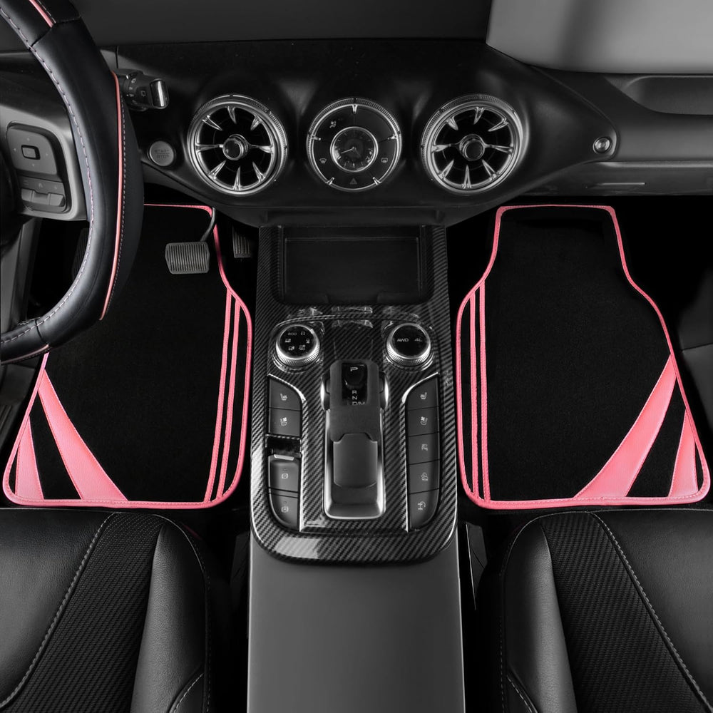 CAR PASS Car Seat Covers Full Set for Women Girls with Waterproof Car Floor M...