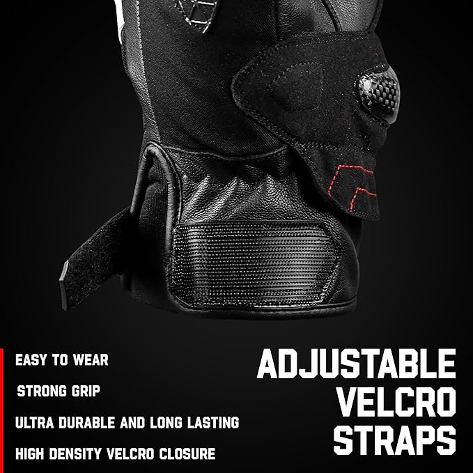 J.A.G. Leather Motorcycle Gloves
