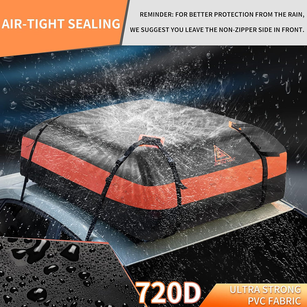 Car Rooftop Cargo Carrier Bag, 15 Cubic Feet Waterproof Heavy Duty 720D Car R...