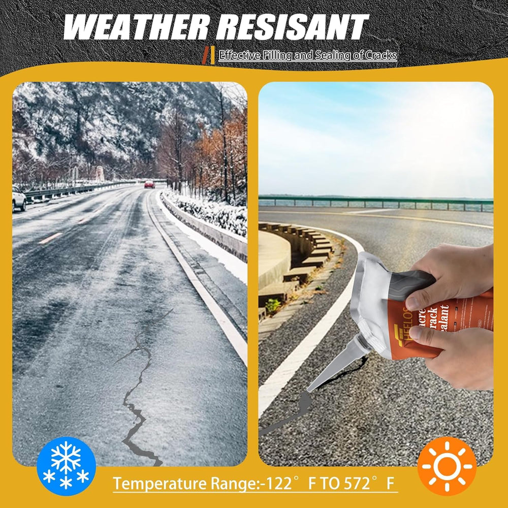 Concrete Crack Filler, 9Packs Premium Concrete Crack Sealant, Weather-Resista...