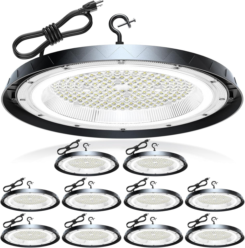 400W UFO High Bay Lights 60000LM LED Shop Light Plug & Play 10 Pack