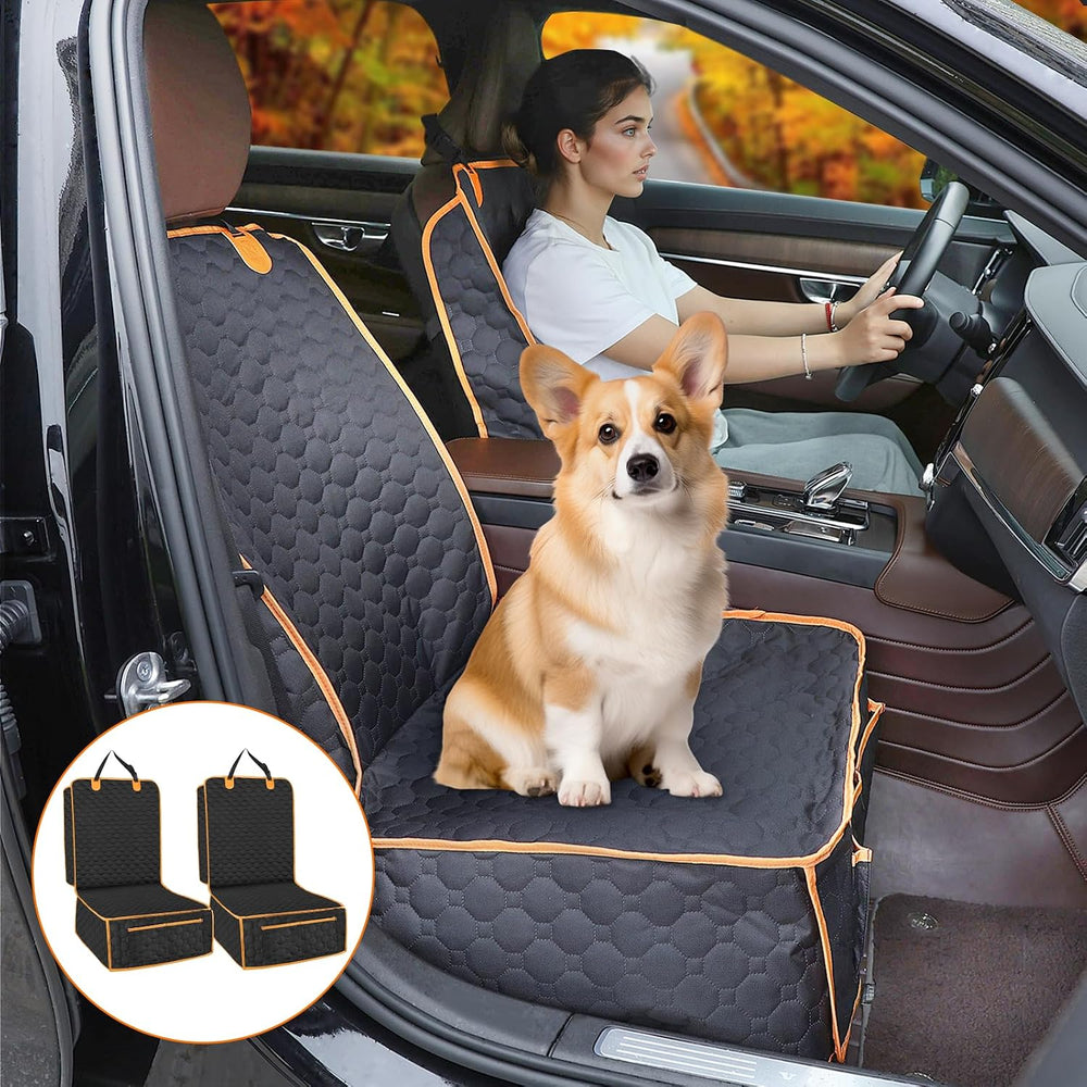 2 Packs Front Seat Car Cover, Waterproof Dog Car Seat Cover, Non-slip & S...