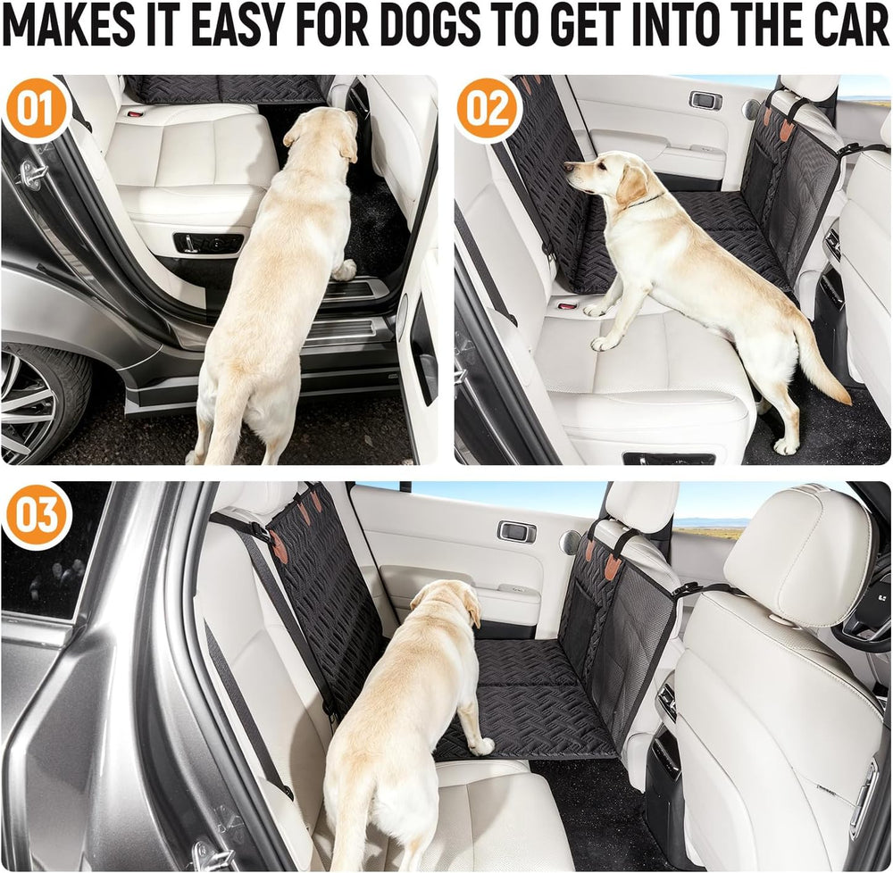 Dog Car Seat Cover for Back Seat with Hard Bottom Extender