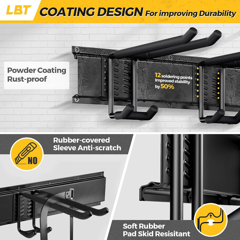 LBT 49.5"Garage Tool Organizer Wall Mount 500lbs Garden Tool Organizer