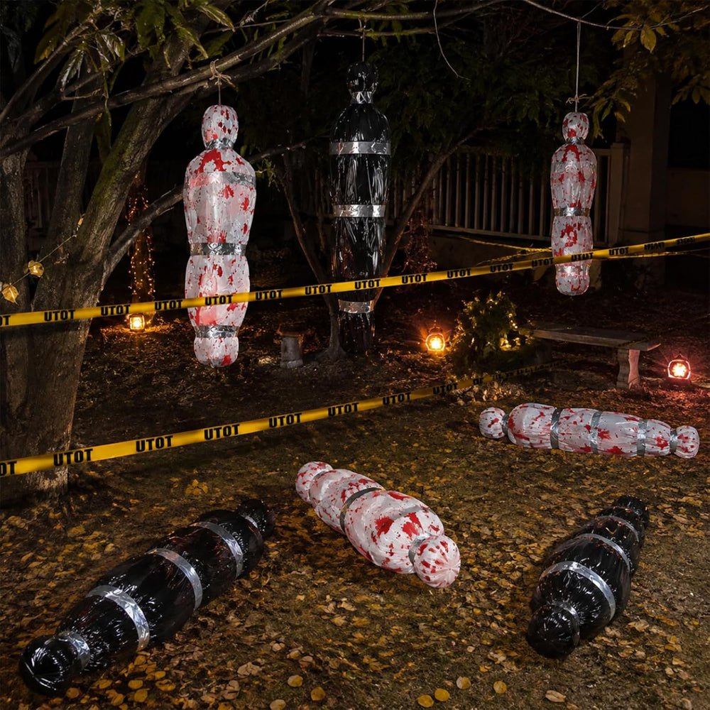 2 Packs 5.5ft Scary Hanging Fake Body Props,Halloween Decorations Outdoor