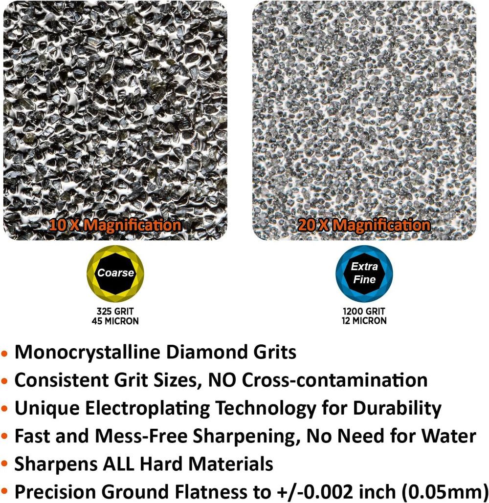 SHARPAL 162N Double-sided Diamond Sharpening Stone, 8 in. x 3 in.
