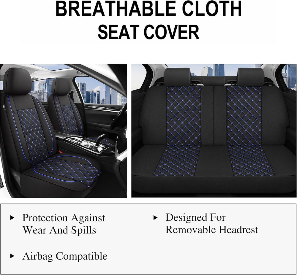 Breathble Car Seat Covers Full Set, Washable Seat Covers for Cars, Premium Cl...