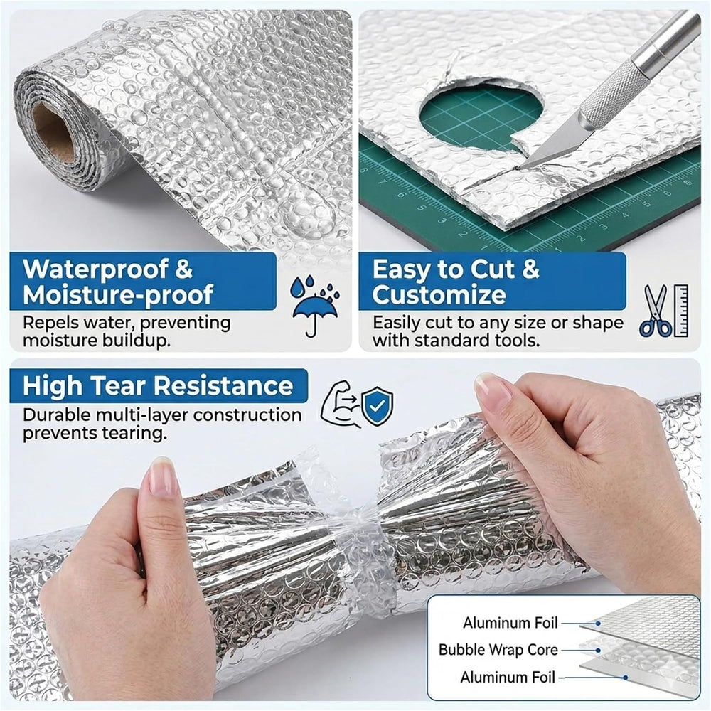 Garage Door Insulation Kit - 8PCS 24X48 inch Double Bubble Panels Reflective ...