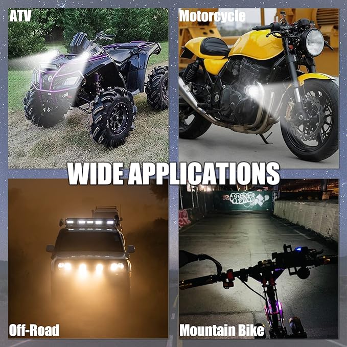 Motorcycle Driving Lights 12-60V 40W 3600LM LED Fog Lights