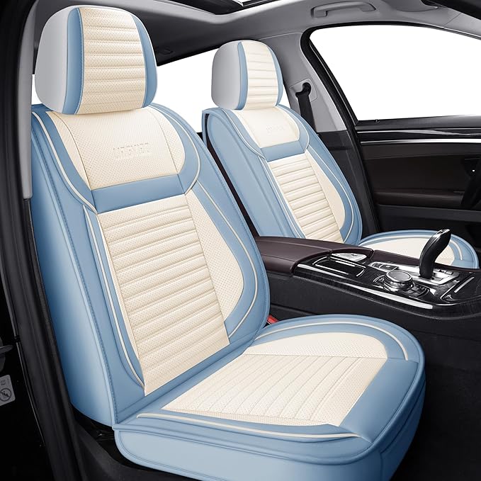 LINGVIDO Universal Car Seat Cover, Breathable and Waterproof Faux Leather