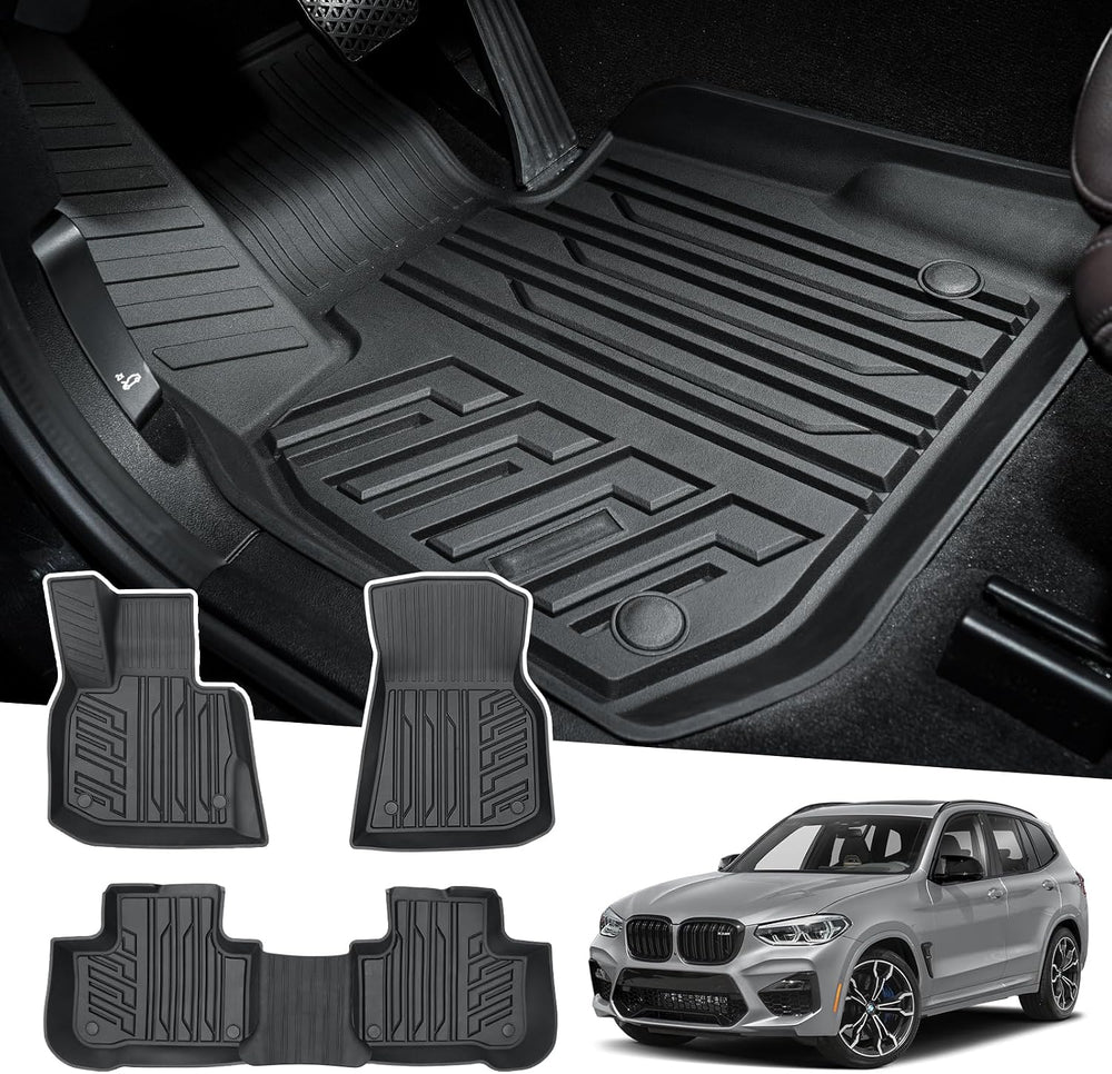 Powerty Floor Mats for 2018-2024 BMW X3 / 2019-2024 BMW X4, Custom Fit for BMW