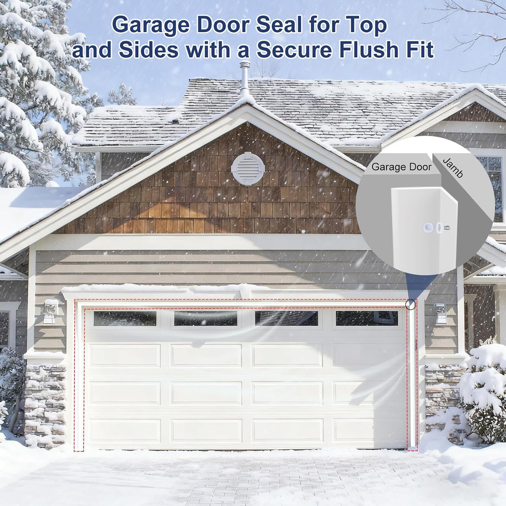 Garage Door Seal Top and Sides, 40 FT Garage Door Weather Stripping Side Seal...