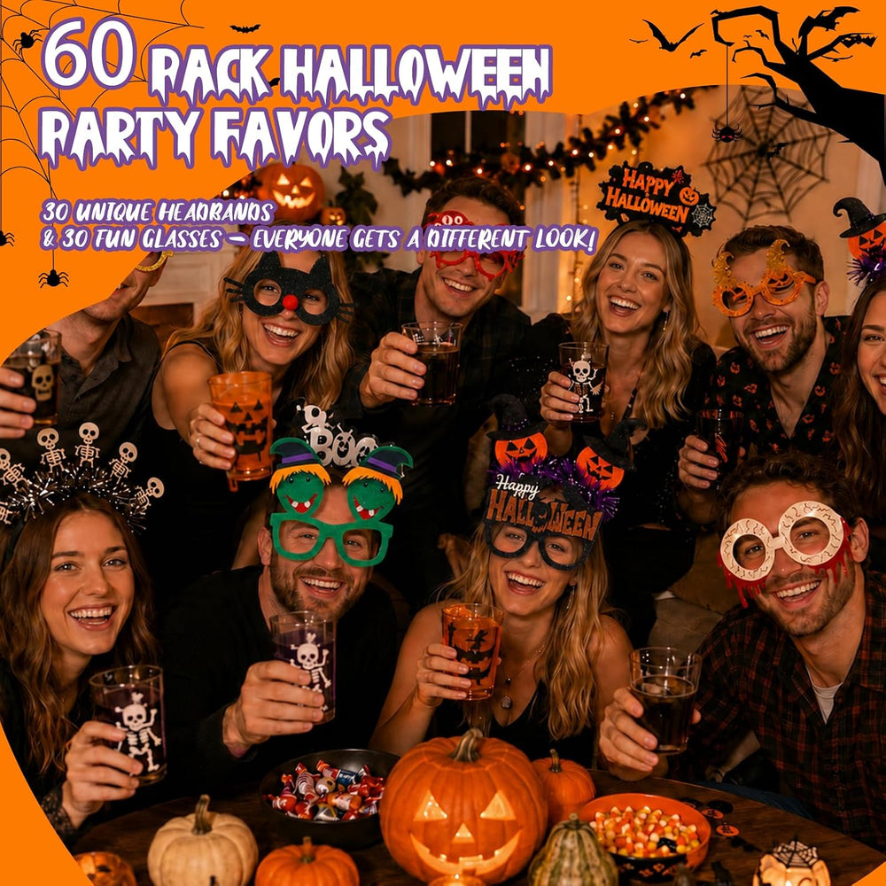 Halloween Headbands and Glasses Bulk, Party Favor Accessories for Adults Cost...