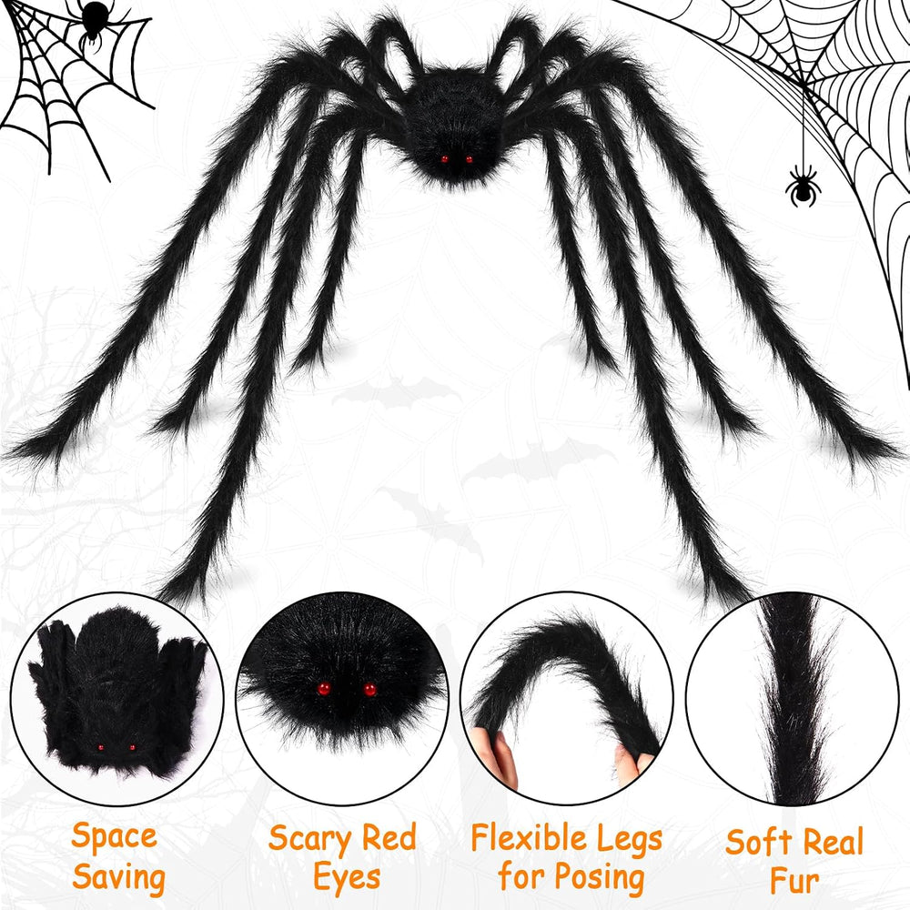 15FT Halloween Giant Spider Outdoor Decorations - Scary Large Spider Props