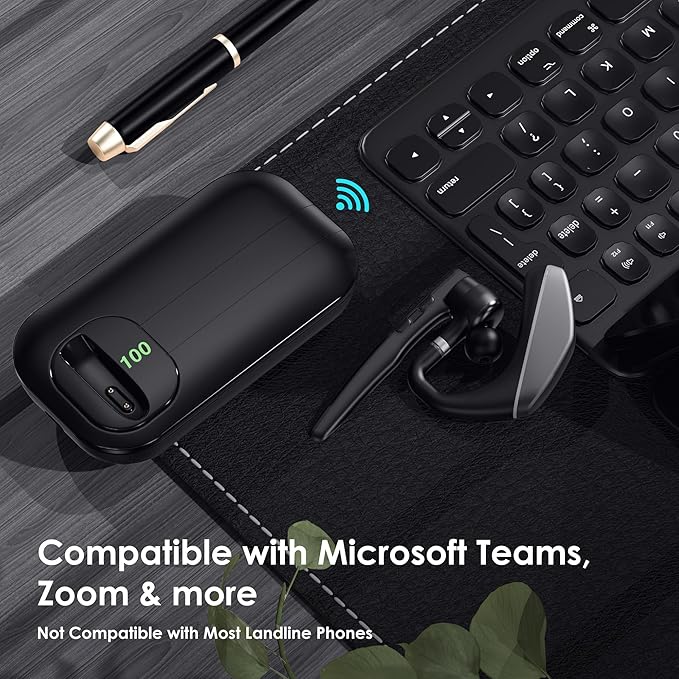 Bluetooth Headset V5.3, 96H Talktime, Wireless Earpiece