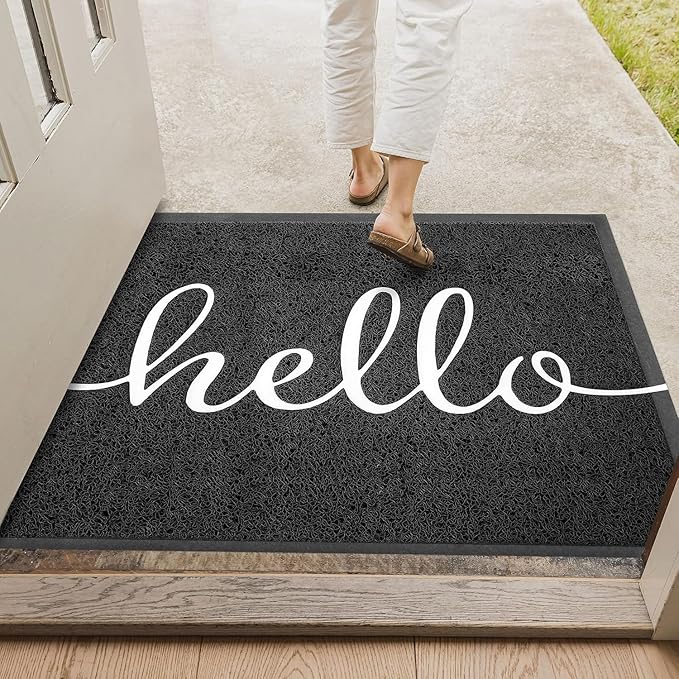 EARTHALL Funny Hello Mats Outside/Inside 48"x32", Front Door Mat Ou...