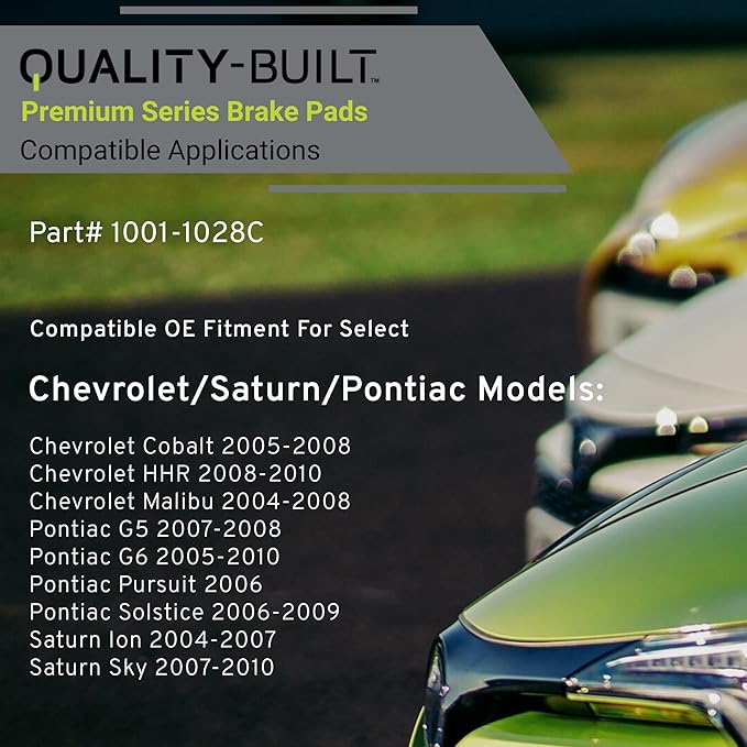 Premium Ceramic Front Brake Pads Compatible