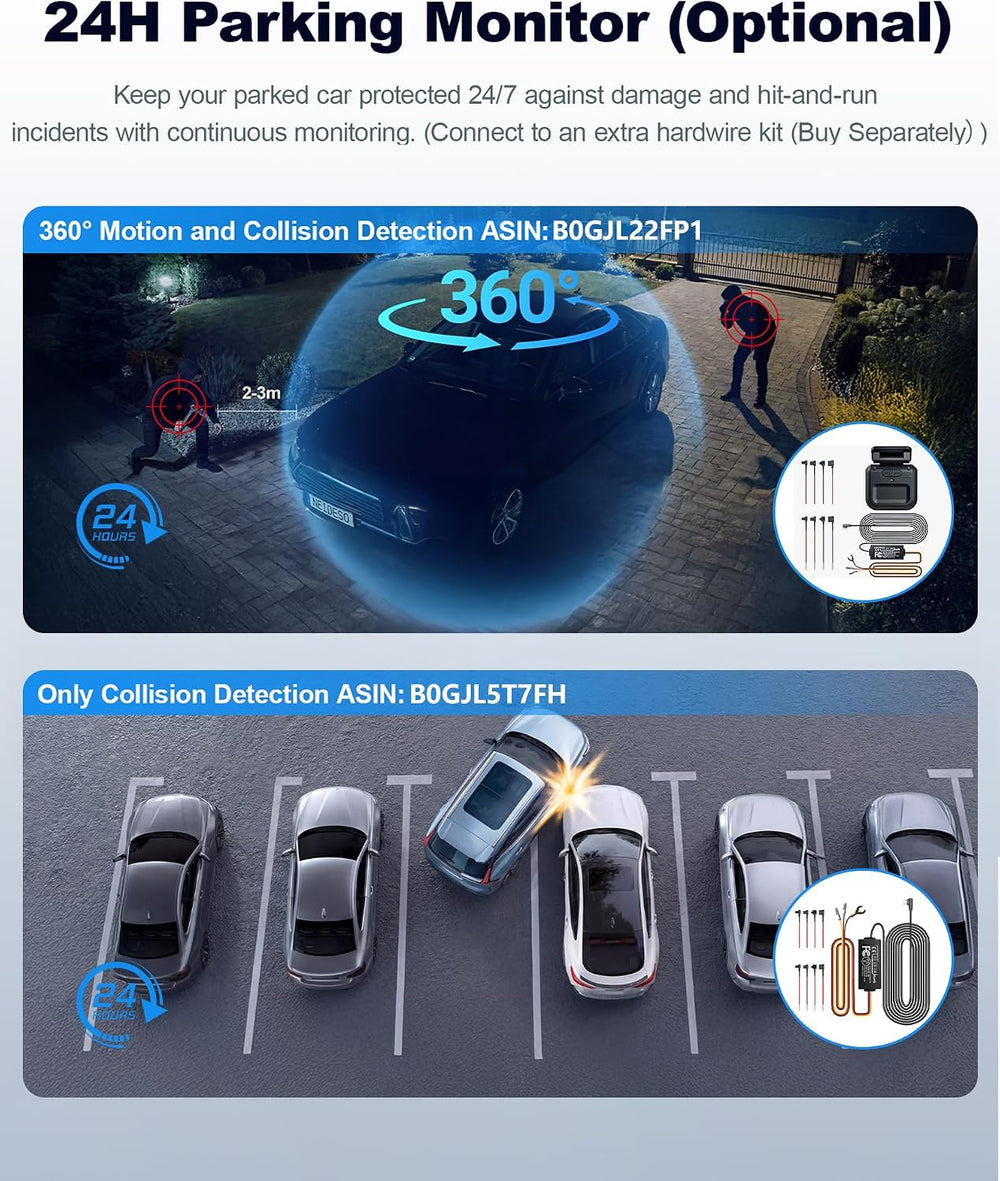 4K STARVIS 2 Dash Cam Front Rear with 5.8G WiFi 128GB Card, N300Pro