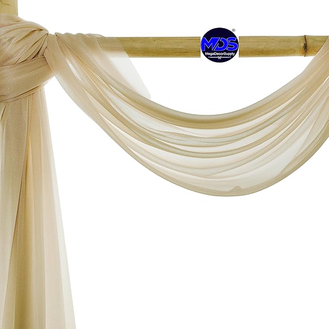 MDS Halloween Chiffon Draping Fabric - 2 Panel, 30" Wide x 30ft Long - S...