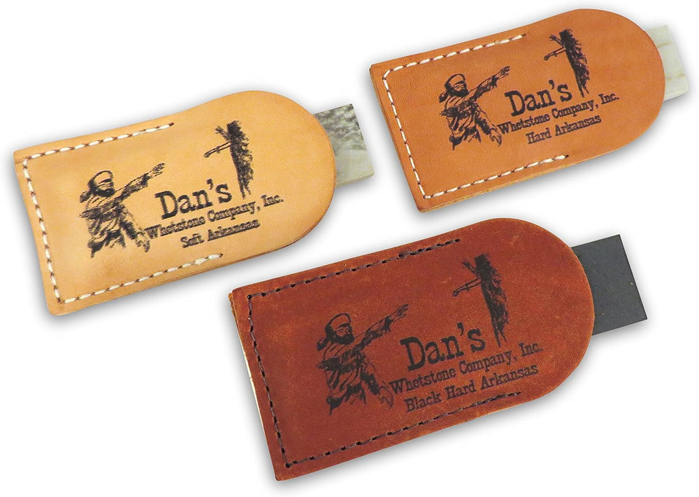 Bundle- 3 Piece Set of Genuine Arkansas Pocket Knife Sharpening Stones Whetst...