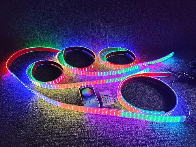 3PCS 4FT Quad Row Brightest Chasing Dream Color LED Light Strips