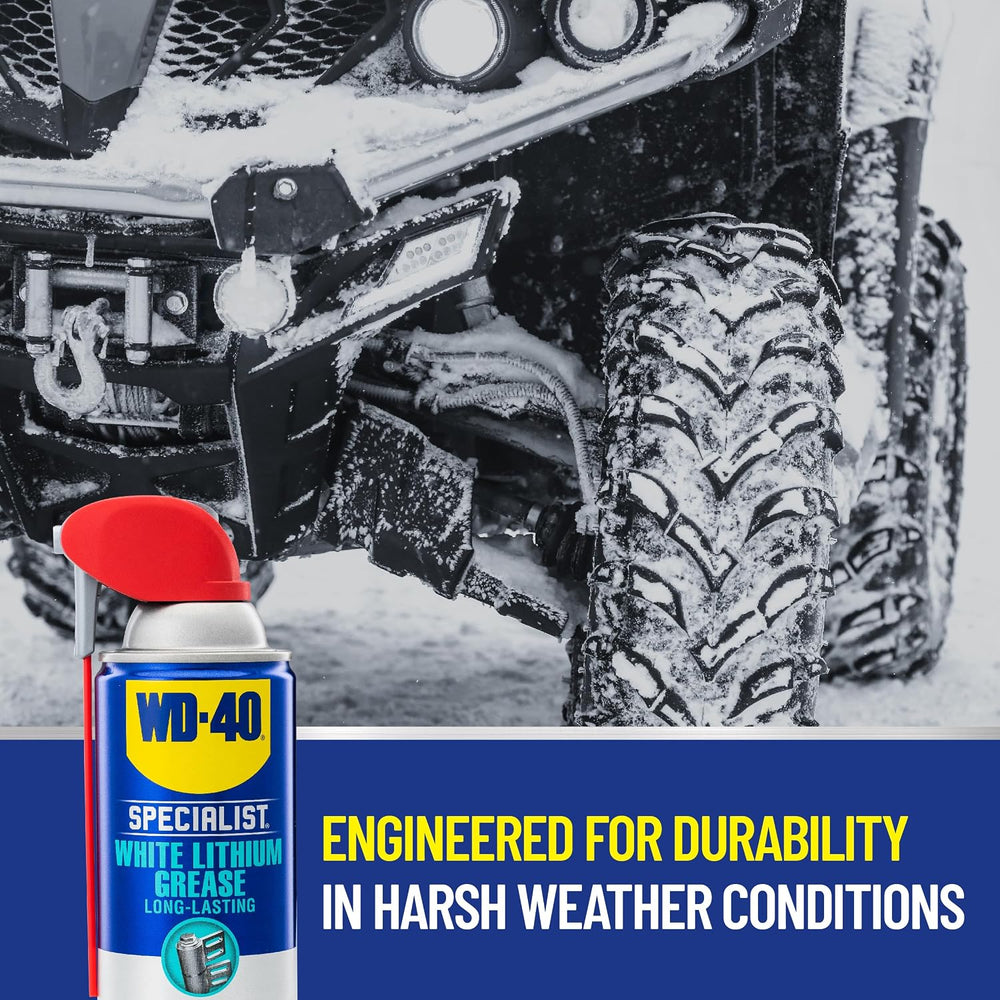 WD-40 Specialist White Lithium Grease Spray with SMART STRAW SPRAYS 2 WAYS, 1...