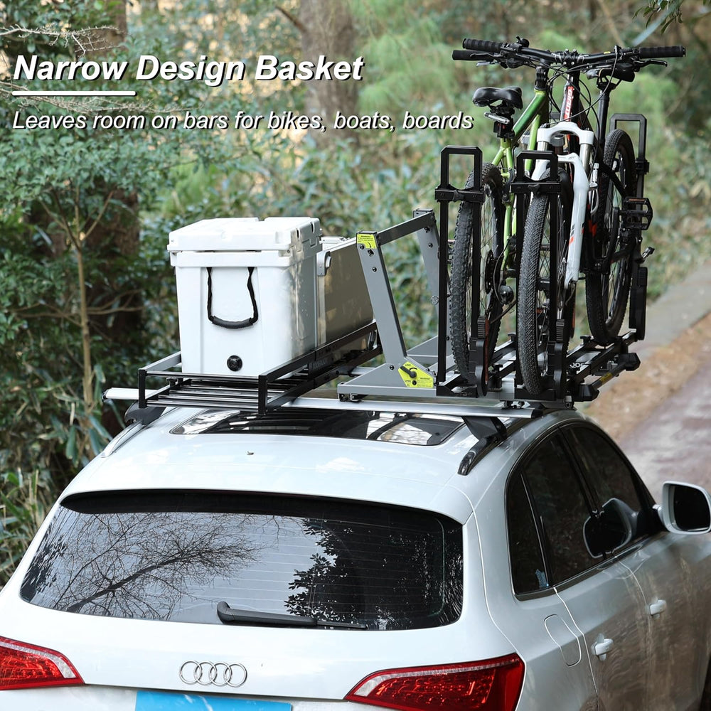 TOOENJOY 59" x 15.5" x 5" Skinny Roof Cargo Carrier Basket, He...