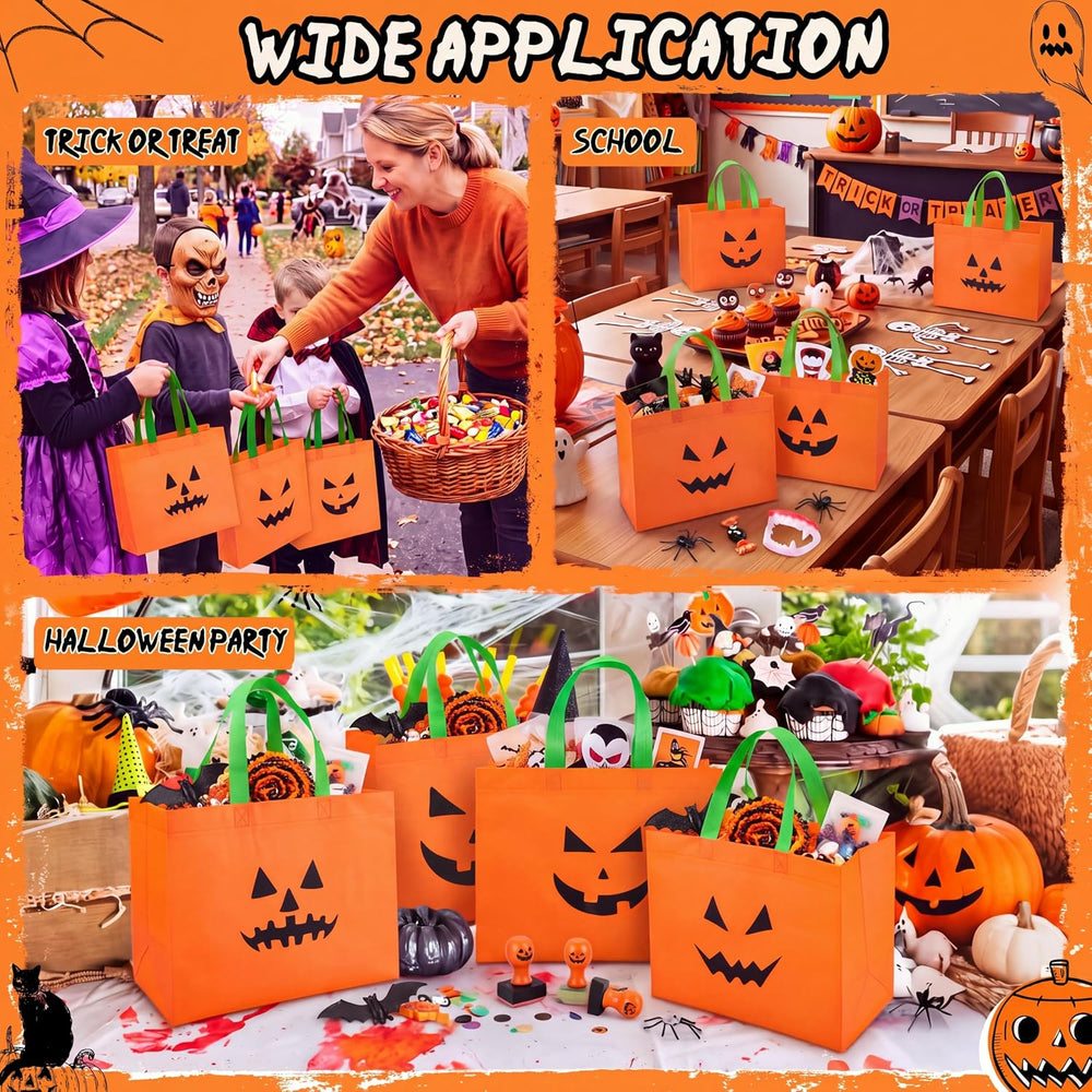 36 Pcs Large Halloween Treat Tote Bags Non Woven Gift Bags 13" x 10&quot...
