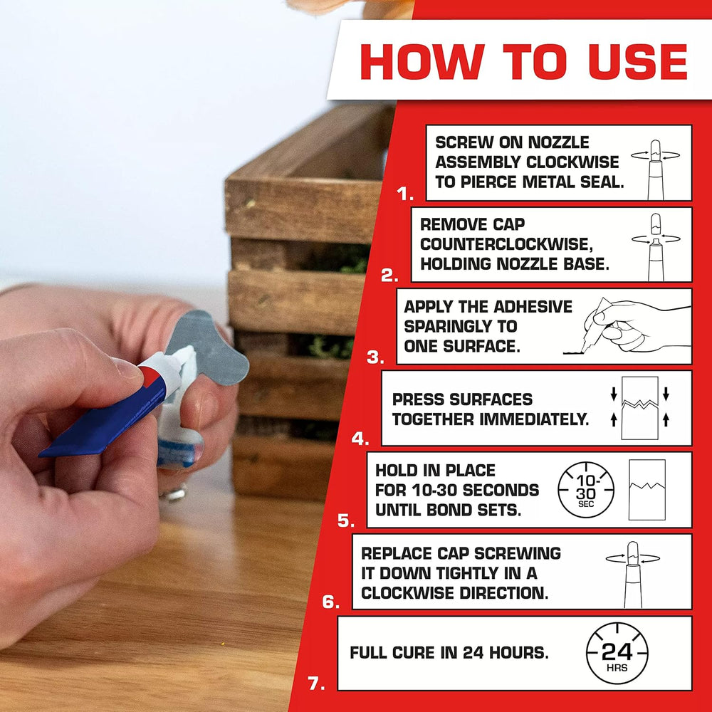 Loctite Super Glue Liquid, Clear, 2g Tube, 24 Tubes Total