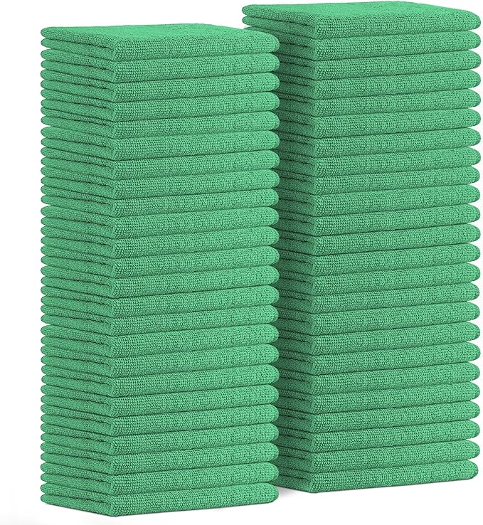 Avalon Towels Microfiber Absorbent Bar Towels, Rags (Pack of 48)