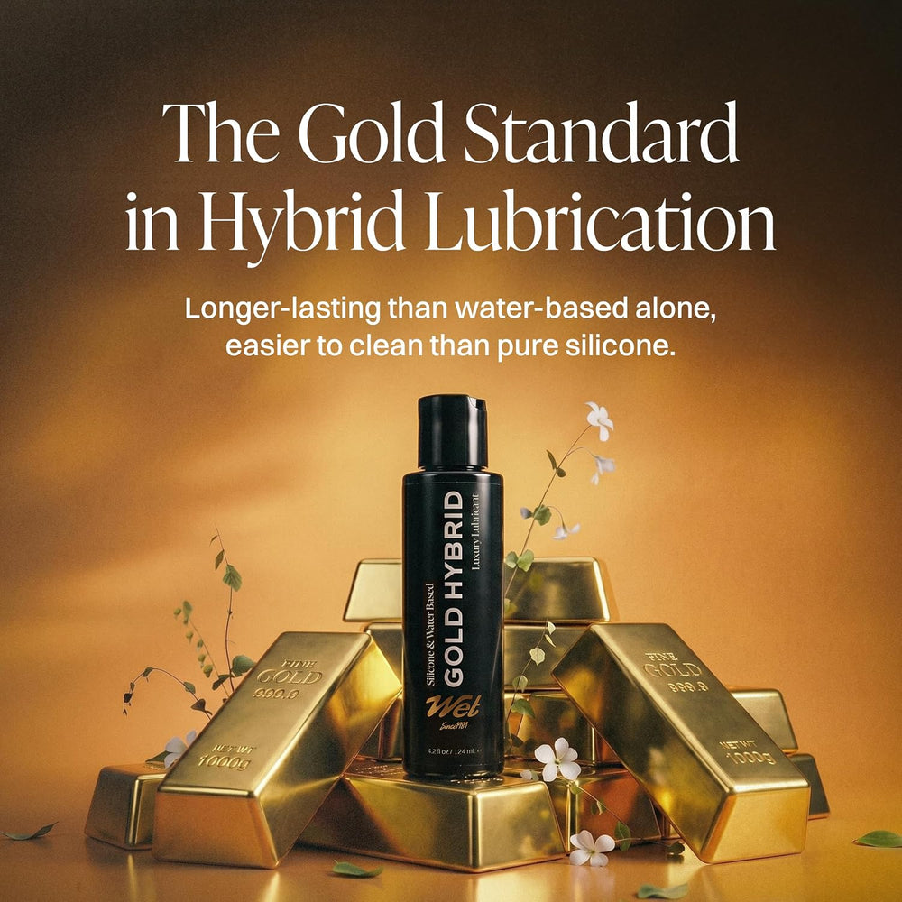 Wet Hybrid Lube, Premium Water-Silicone Blend, Smooth Silky Glide, 16 Fl Oz