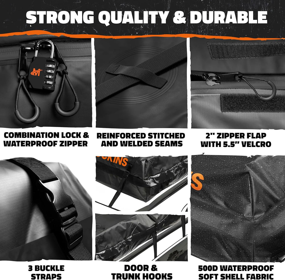 Mockins XXL 50 CuFt Heavy Duty Car Rooftop Cargo Carrier Bag 85"x50&quot...
