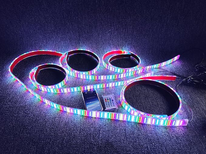 3PCS 4FT Quad Row Brightest Chasing Dream Color LED Light Strips
