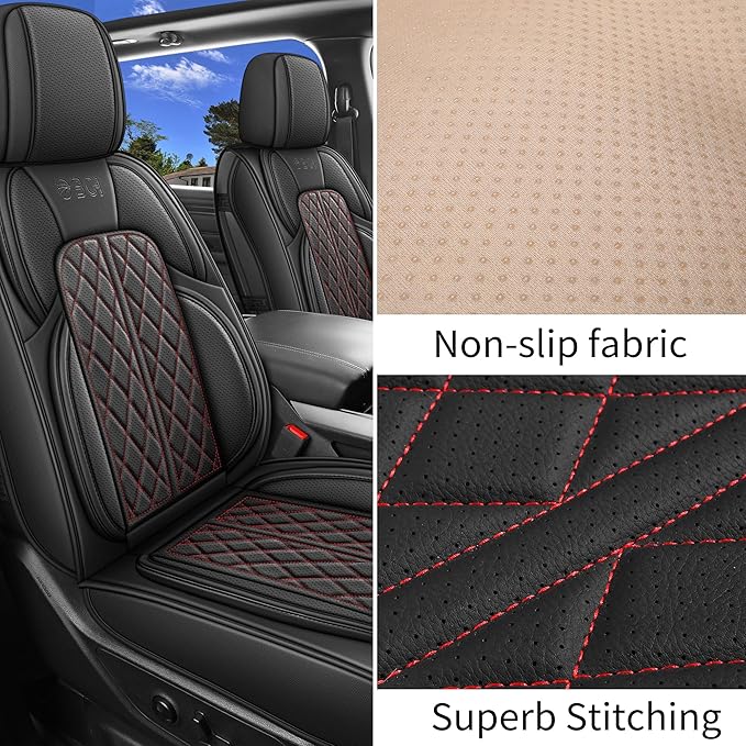 Car Seat Cover Custom Fit for Dodge Ram 1500 2500 3500 2002-2025 Faux Leather