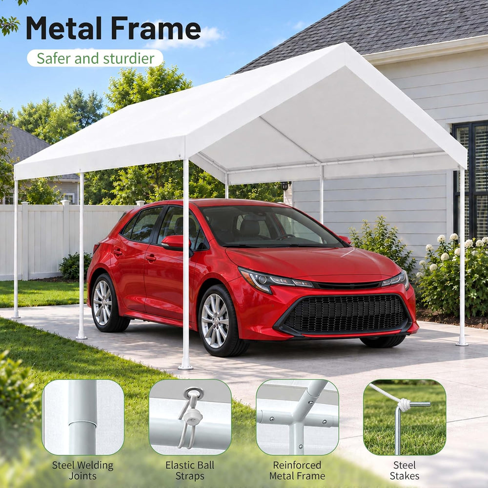 Caravan Canopy Domain Pro 150 10' x 15' Carport Shelter, White