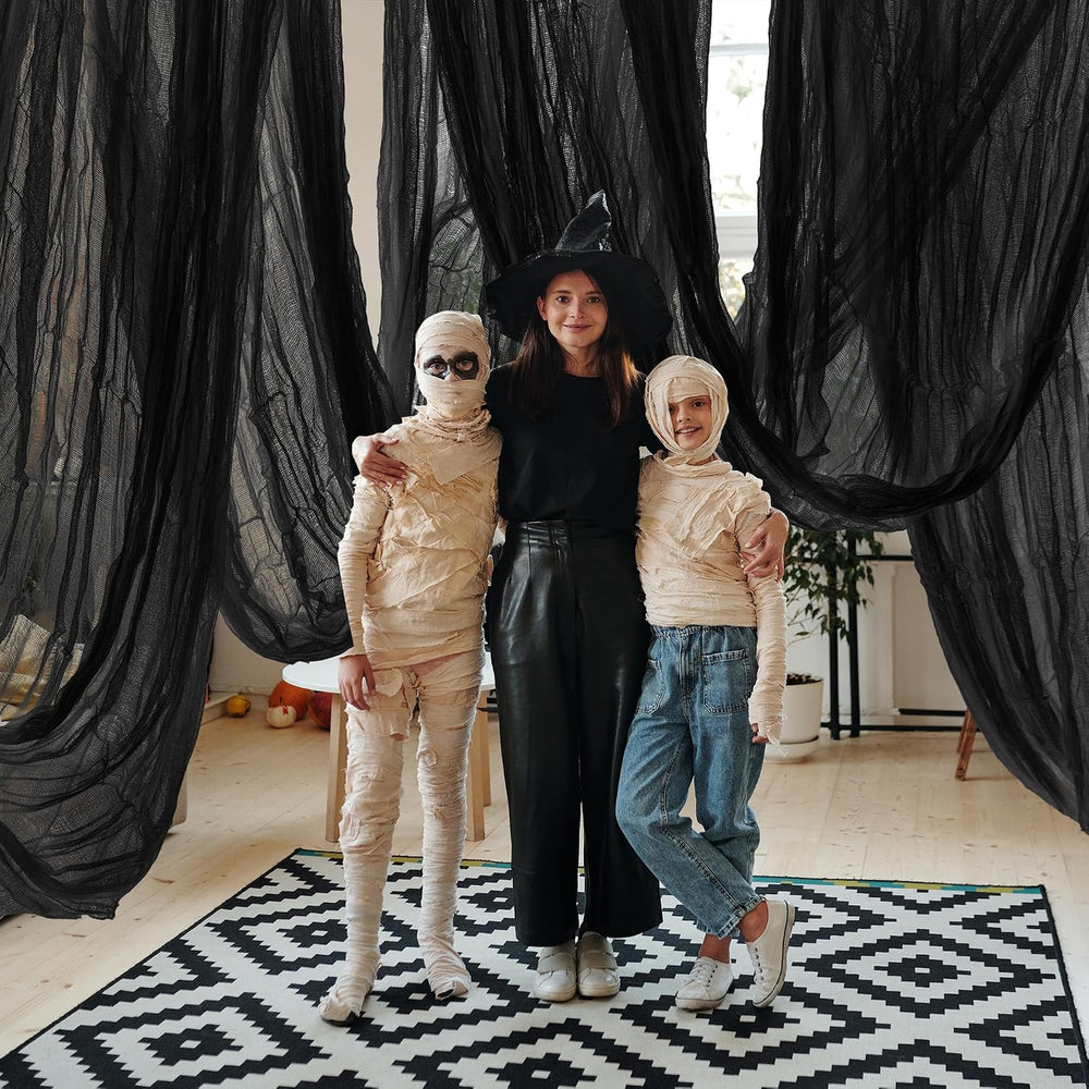 600"x85" Large Halloween Creepy Cloth, Spooky Fabric Gauze for Part...