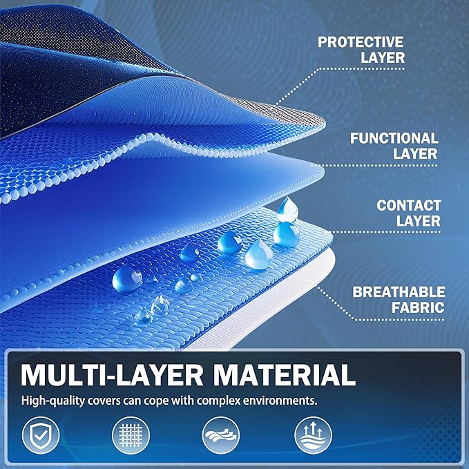 Car Cover Waterproof All Weather Outdoor Windproof Dustproof UV Protection Fit