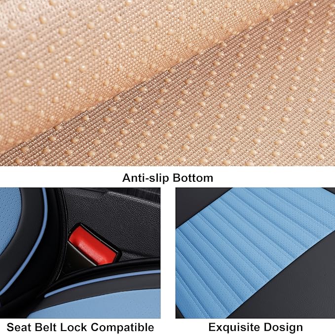 LINGVIDO Car Seat Covers, Breathable and Waterproof Faux Leather Automotive