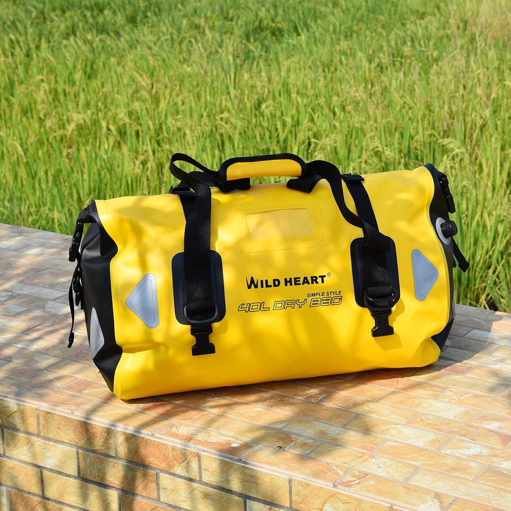 WILD HEART Waterproof Motorcycle Duffel Dry Bag, Yellow, 100L