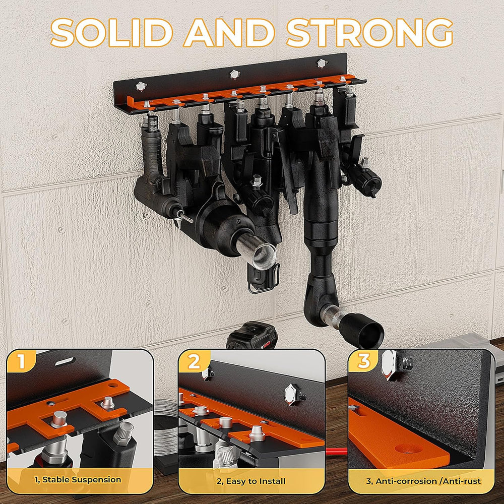 Air Tool Holder, Air Tool Rack for Garage Walls and Tool Cart Storage Organiz...