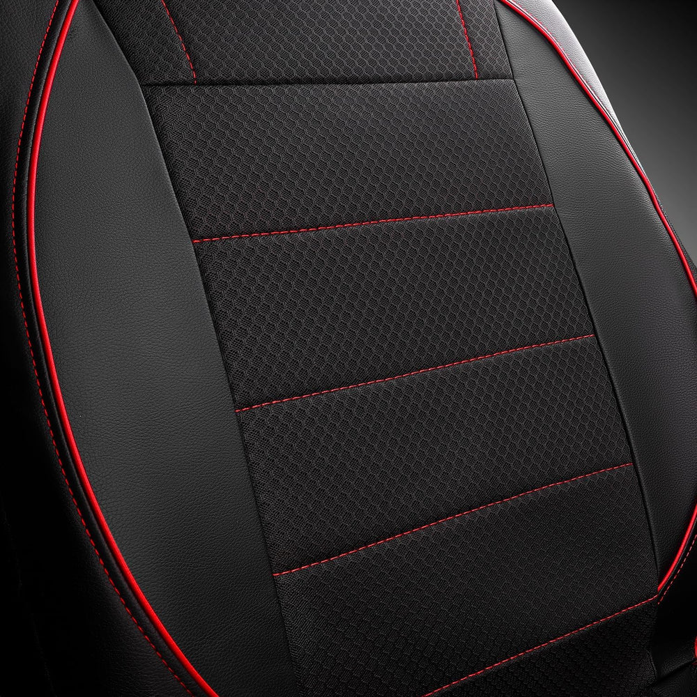 CAR PASS Air Mesh Leather Car Seat Covers Front Seats, Breathable Two Front S...