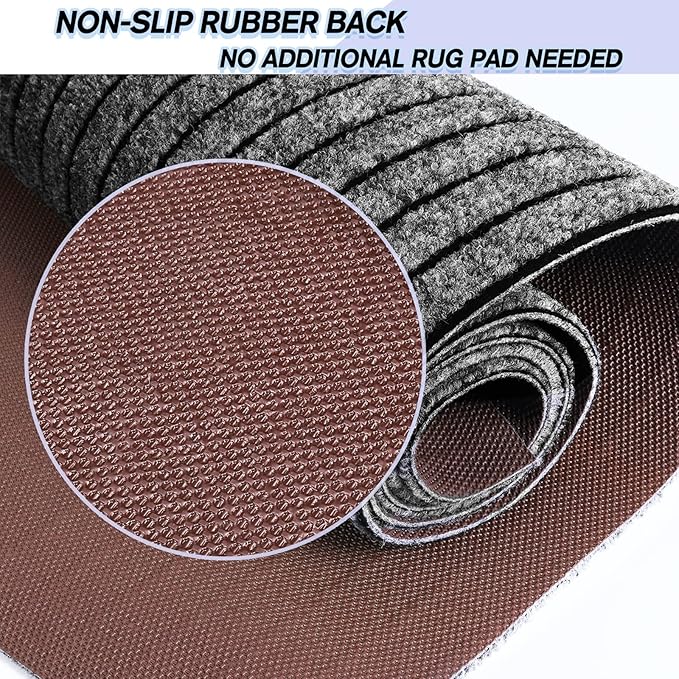 Custom Size Backed Non-Slip Area Rugs Runner, Easy Clean, Waterproof Runner Rugs