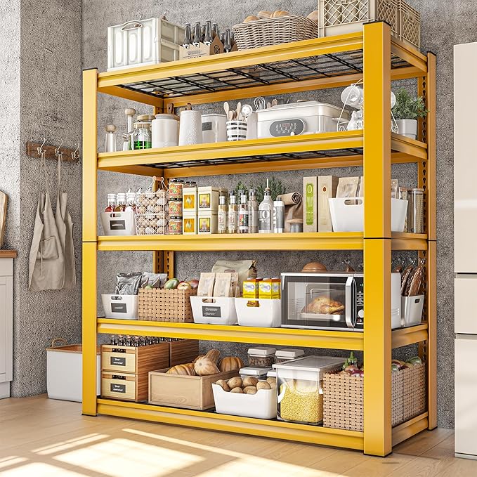 REIBII 72''H Garage Shelving 3010 LBS Storage Shelves Adjustable Meta...