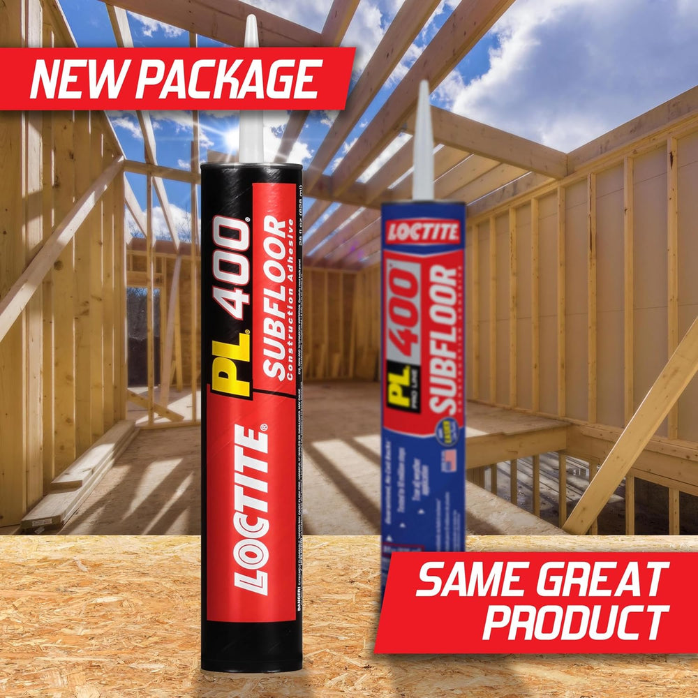 Loctite PL 400 Subfloor Heavy Duty Adhesive, 28 fl oz, 12, Cartridge