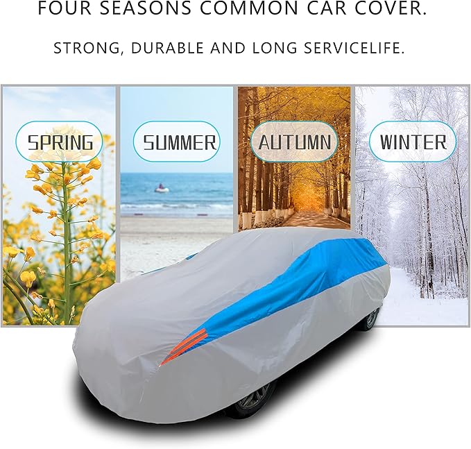 MORNYRAY Waterproof Car Cover All Weather Snowproof UV Protection Windproof