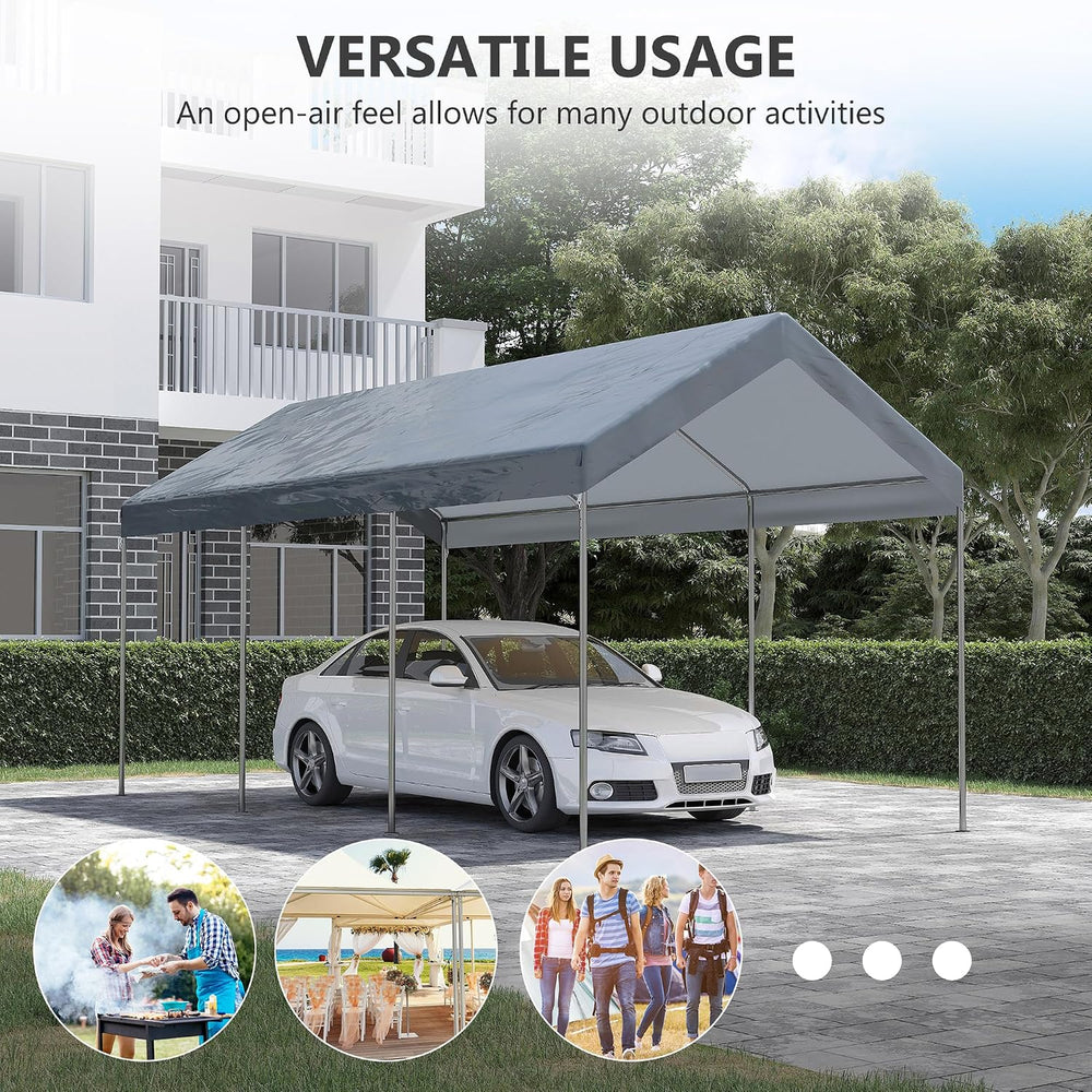 Outsunny 10' x 20' Party Tent and Carport, Height Adjustable Portable...