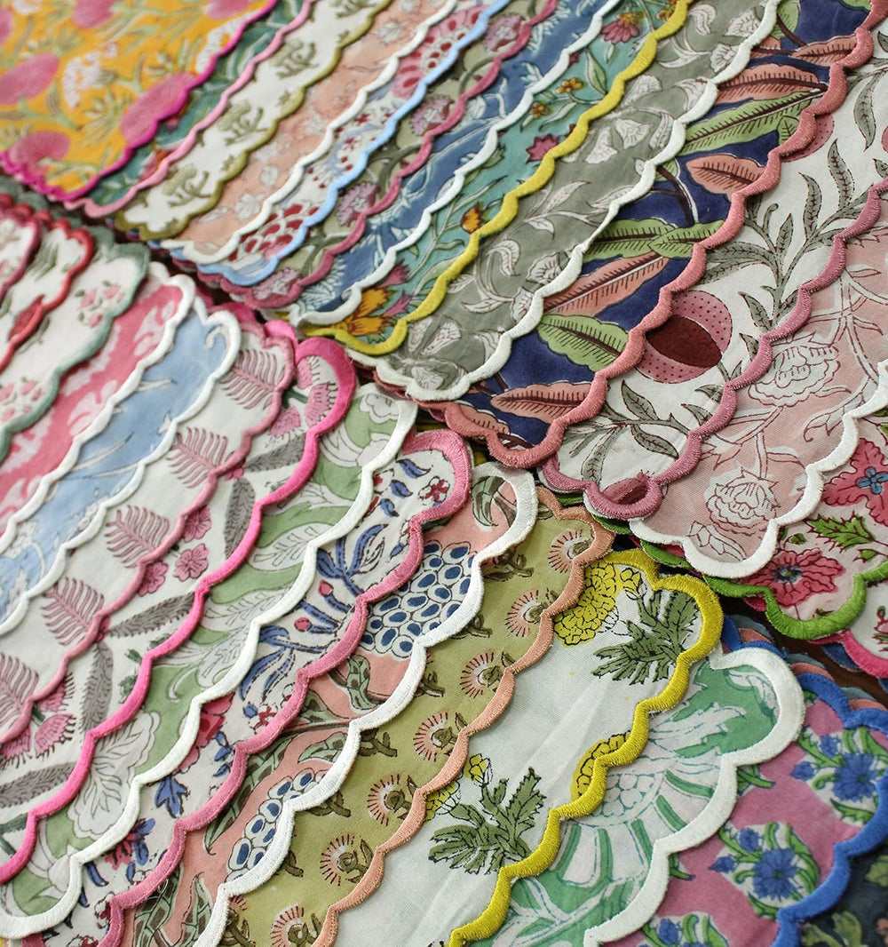 Ridhi Cloth Napkins 100% Pure Cotton Farmhouse Wedding Dinner Napkins for Hal...