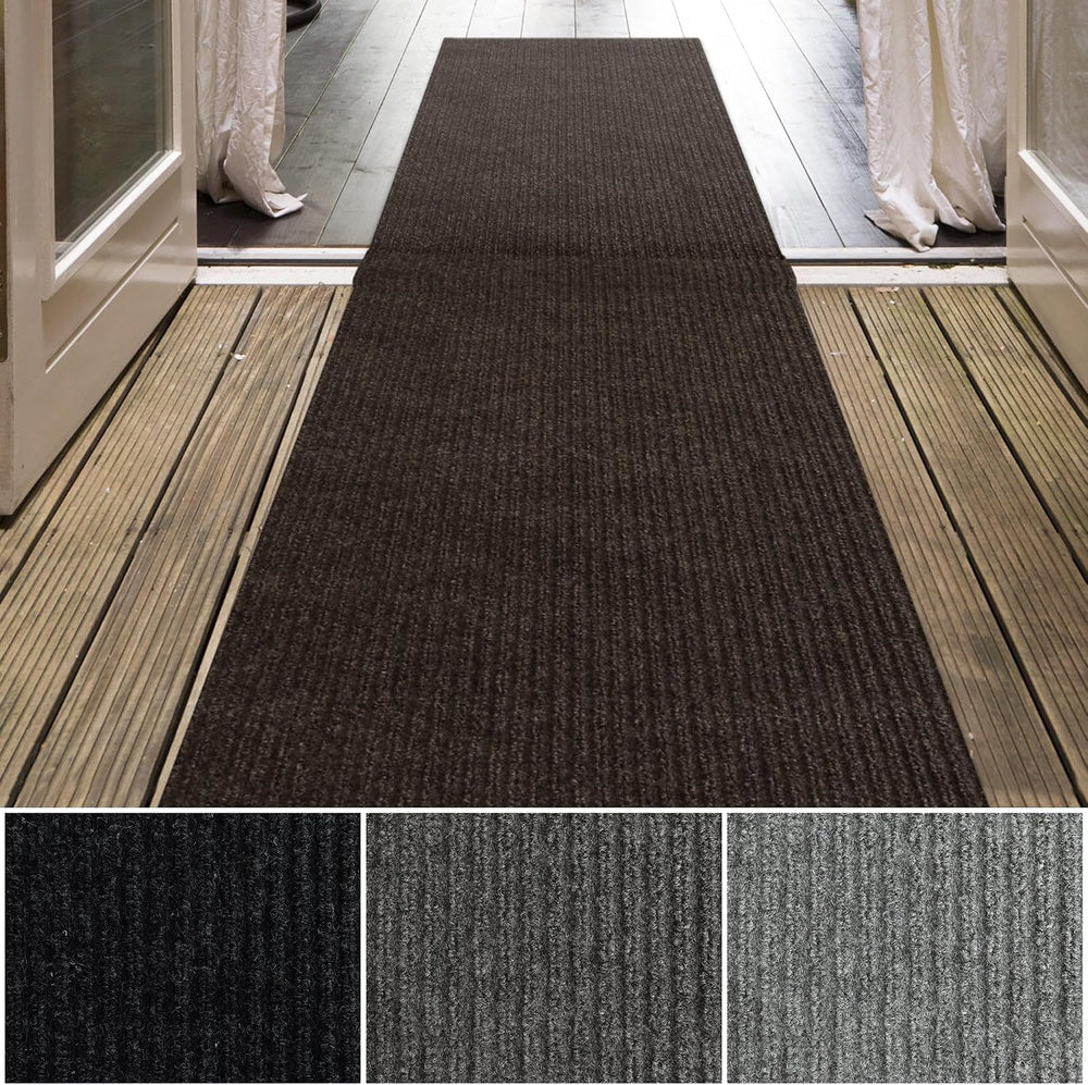 iCustomRug Spartan Weather Warrior Indoor/Outdoor Utility Ribbed Carpet Runner