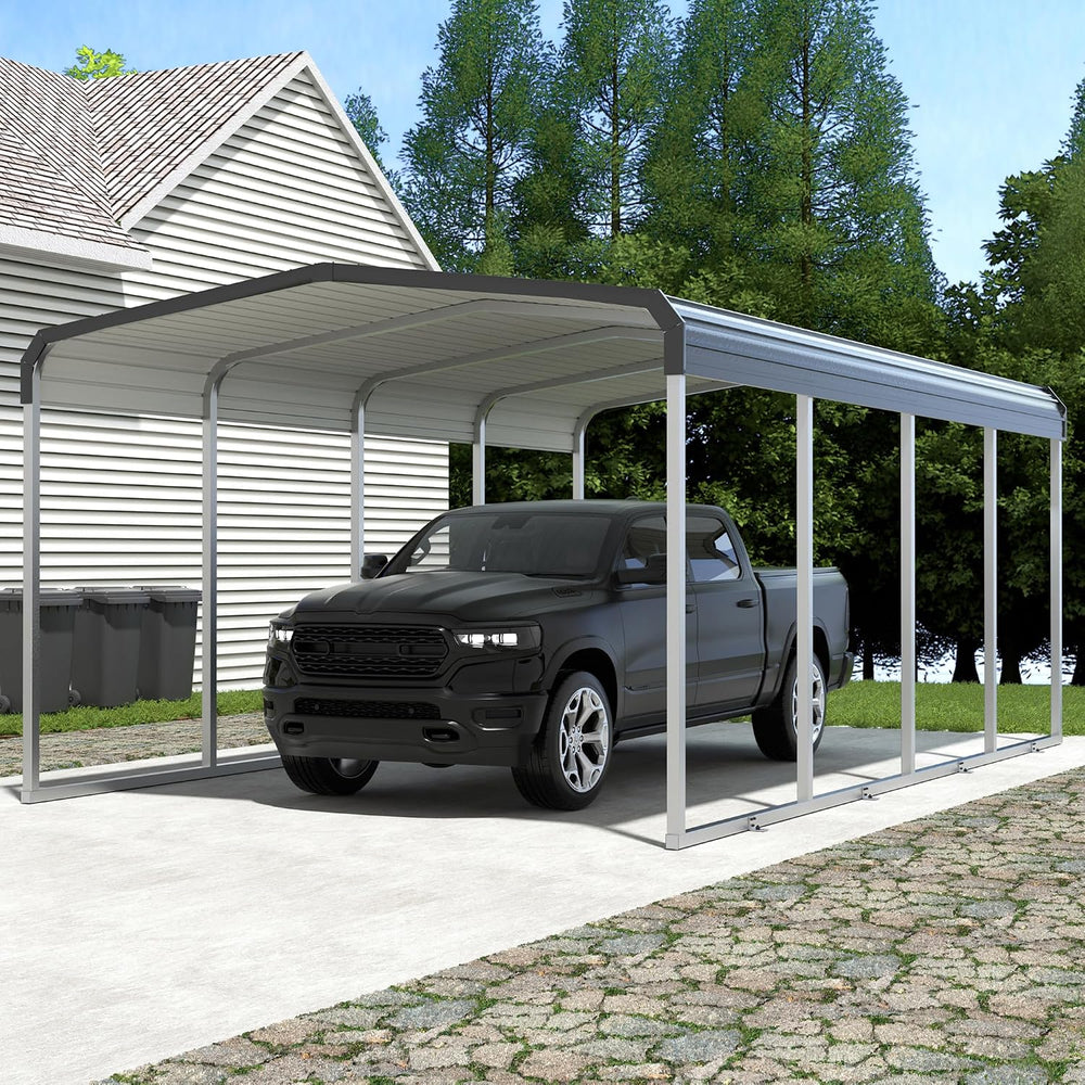 Metal Carport, Heavy Duty Carport Canopy with Galvanized Steel Frame and Roof...